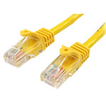 StarTech 45PAT1MYL Cat5e Snagless Patch Cable RJ45 Connectors 1m Yellow