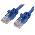 StarTech 45PAT2MBL Cat5e Snagless Patch Cable RJ45 Connectors 2m Blue