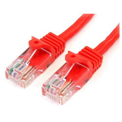 StarTech 45PAT2MRD Cat5e Snagless Patch Cable RJ45 Connectors 2m Red