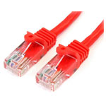 StarTech 45PAT2MRD Cat5e Snagless Patch Cable RJ45 Connectors 2m Red