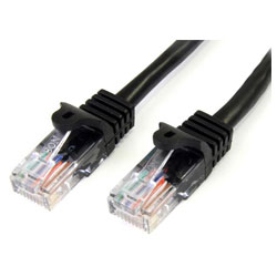 StarTech 45PAT3MBK Cat5e Snagless Patch Cable RJ45 Connectors 3m Black