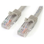 StarTech 45PAT3MGR Cat5e Snagless Patch Cable RJ45 Connectors 3m Grey