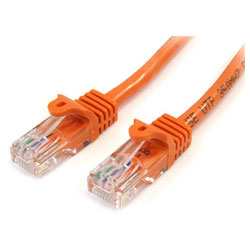 StarTech 45PAT3MOR Cat5e Snagless Patch Cable RJ45 Connectors 3m Orange