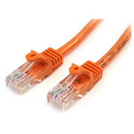 StarTech 45PAT3MOR Cat5e Snagless Patch Cable RJ45 Connectors 3m Orange