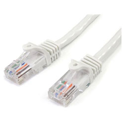 StarTech 45PAT3MWH Cat5e Snagless Patch Cable RJ45 Connectors 3m White