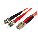 StarTech 50FIBLCST1 1m Multimode 50/125 Duplex Fibre Patch Cable LC - ST