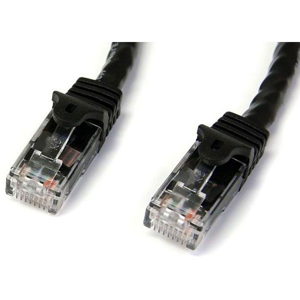 StarTech N6PATC1MBK 1m Black Snagless Cat6 UTP Patch Cable - ETL V...