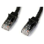 StarTech N6PATC1MBK 1m Black Snagless Cat6 UTP Patch Cable - ETL Verified