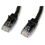 StarTech N6PATC3MBK 3m Black Snagless Cat6 UTP Patch Cable - ETL Verified