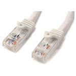 StarTech N6PATC3MWH 3m White Snagless Cat6 UTP Patch Cable - ETL Verified