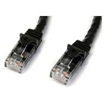 StarTech N6PATC5MBK 5m Black Snagless Cat6 UTP Patch Cable - ETL Verified
