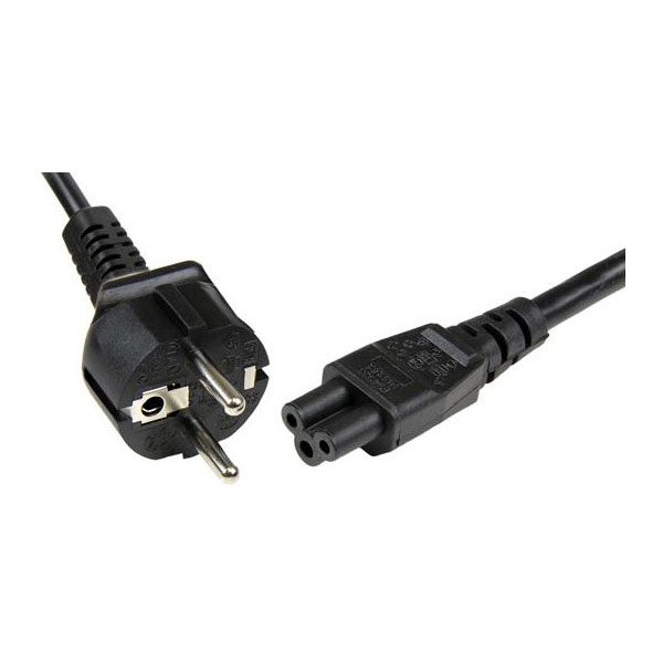 StarTech PXTNB3SEU2M 2m Laptop Power Cable Schuko CEE7/3 to C5 Cloverleaf