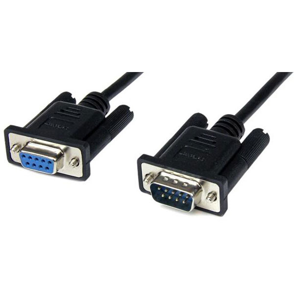StarTech SCNM9FM1MBK 1m Black DB9 Serial RS232 Null Modem Cable F/M