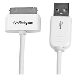 StarTech USB2ADC1M 1m USB to Apple 30-pin Dock Connector Cable White