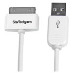 StarTech USB2ADC1M 1m USB to Apple 30-pin Dock Connector Cable White