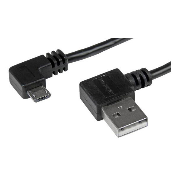 StarTech USB2AUB2RA1M 1m USB 2.0 A Right Angle To Micro B Right Angle Cable M/M