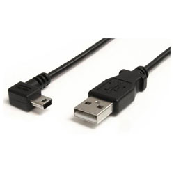 StarTech USB2HABM6RA 1.8m Mini USB 2.0 Cable - A To Right Angle Mini B