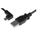 StarTech.com USBAUB1MLA 1m Micro USB Cable - A To Left Angle Micro B