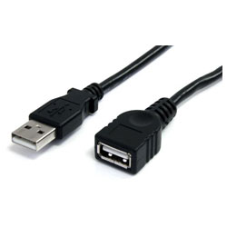 StarTech.com USBEXTAA6BK 6 ft Black USB 2.0 Extension Cable A To A - M/F