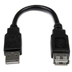 StarTech.com USBEXTAA6IN 6in USB 2.0 Extension Adapter Cable A To A - M/F