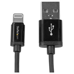 StarTech.com USBLT1MB 1m Black Apple® Lightning Connector - USB Cable ...