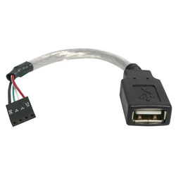 StarTech.com USBMBADAPT 6 inch USB A Female To Motherboard Header Adapter