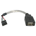 StarTech.com USBMBADAPT 6 inch USB A Female To Motherboard Header Adapter