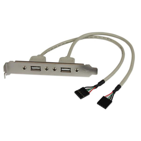 StarTech.com USBPLATE 2 Port USB A Female Slot Plate Adapter | Rapid ...