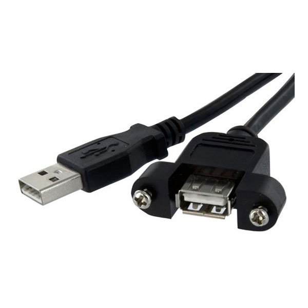  USBPNLAFAM1 1 ft Panel Mount USB Cable A To A - F/M
