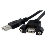StarTech.com USBPNLAFAM1 1 ft Panel Mount USB Cable A To A - F/M