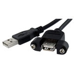 StarTech.com USBPNLAFAM3 3 ft Panel Mount USB Cable A To A - F/M