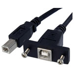 StarTech.com USBPNLBFBM1 1 ft Panel Mount USB Cable B To B - F/M