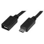 StarTech.com USBUBEXT50CM Micro-USB Extension Cable - M/F - 0.5m (20in)