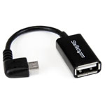 StarTech.com UUSBOTGRA 5in Right Angle Micro USB To USB OTG Host Adapter M/F