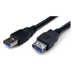 StarTech.com USB3SEXT2MBK SuperSpeed USB 3.0 Extension Cable A To A - M/F 2m Blk