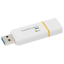 Kingston DTIG4/8GB DataTraveler G4 USB Flash Drive - 8 GB - Yellow