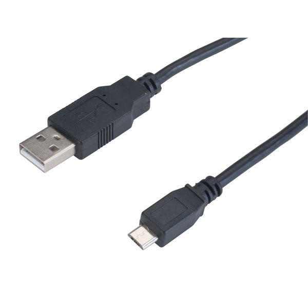 Cable Power CPUSB001-1.8m Micro USB to 1.8m Black | Rapid Online