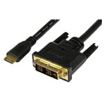 StarTech HDCDVIMM1M 1m Mini HDMI To DVI-D Cable - M/M