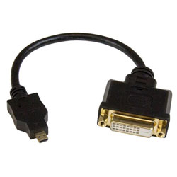 StarTech HDDDVIMF8IN 200mm Micro HDMI To DVI-D cable M/F