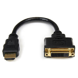 StarTech HDDVIMF8IN 200mm HDMI To DVI-D Video Cable Adaptor - M/F