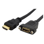 StarTech.com HDMIPNLFM3 3 ft Standard HDMI Cable For Panel Mount - F/M