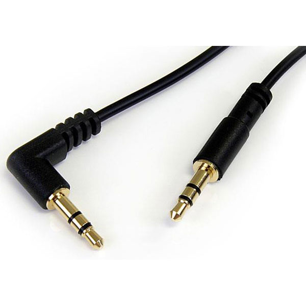 StarTech MU1MMSRA 300mm Slim 3.5mm To Right Angle Stereo Audio Cab...