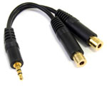 StarTech MUY1MFF 150mm Stereo Splitter Cable 3.5mm Male To 2x 3.5mm Female