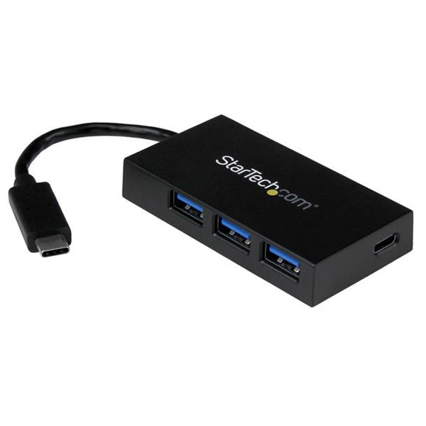 StarTech.com HB30C3A1CFB 4-Port USB 3.0 Hub - USB-C To 1x USB-C And 3x ...