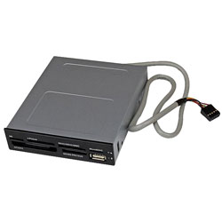 StarTech.com 35FCREADBK3 3.5in Front Bay 22-in-1 USB 2.0 Multi Media Card Reader