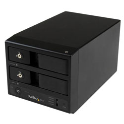 StarTech.com S352BU33RER USB 3.0 / eSATA Dual-Bay Trayless 3.5” SATA III HDD Enc