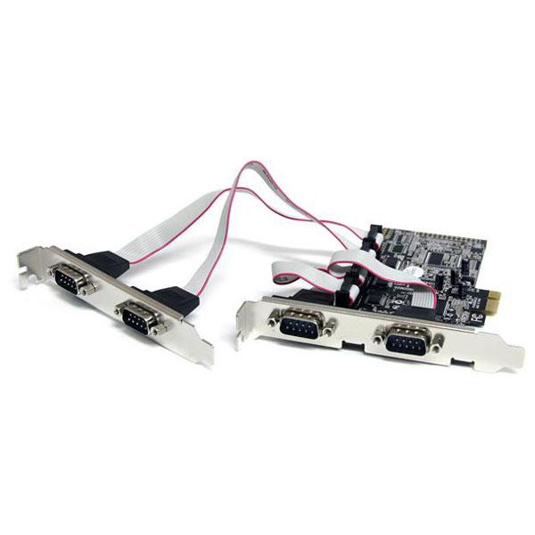  PEX4S553 4 Port Native PCI Express RS232 Serial Adapter Card