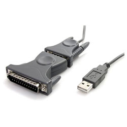 StarTech.com ICUSB232DB25 USB To RS232 DB9/DB25 Serial Adapter Cable - M/M