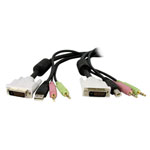 StarTech.com DVID4N1USB6 6 ft 4-in-1 USB, DVI-D, Audio, & Microphone KVM Cable