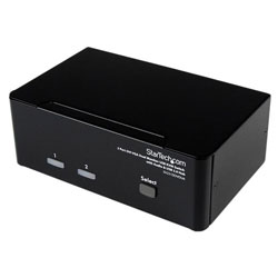 StarTech.com SV231DDVDUA 2 Port USB DVI VGA Dual Display KVM Switch with Audio